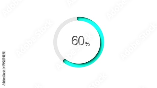 infography circle animation percentage