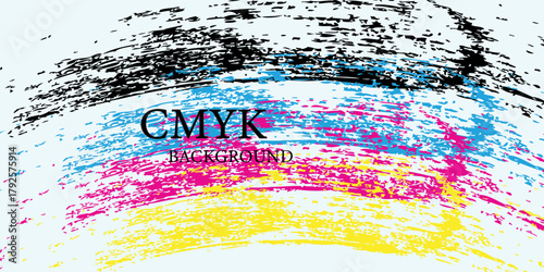 abstract cmyk color stripes background. EPS 10