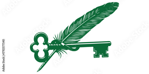 feather pen and inkwell