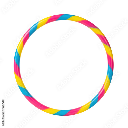 Colorful striped plastic hula hoop for children's games fitness and gymnastic exercise