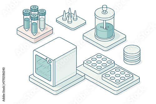 Scientific laboratory equipment and research tools for biology and chemistry experiments