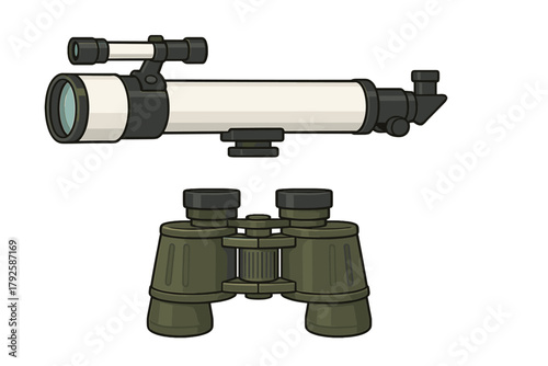 Astronomical telescope and binoculars for space observation and nature exploration