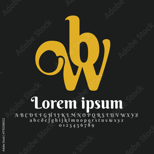 Initial letter BW, Logo Design, with Alphabet Premium Business logo Boutique Designs
