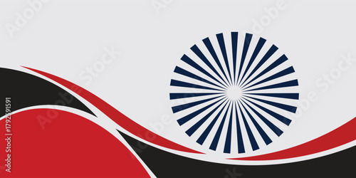 Abstract red waves are flowing on black and white background. red line background curve element. Suit for business, cover, header, wallpaper, corporate, website, flyer