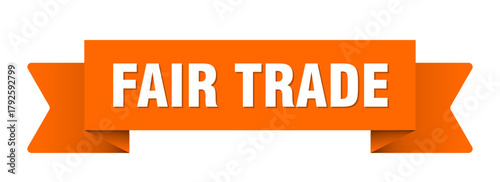 fair trade ribbon isolated on transparent background. fair trade ribbon