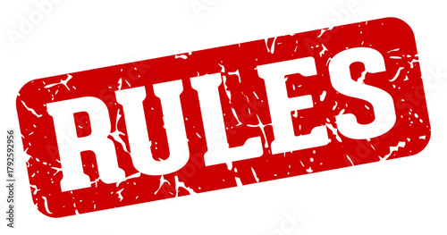 rules rectangular sign. rules stamp