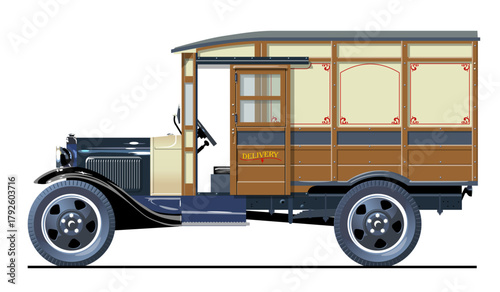 Vector retro truck