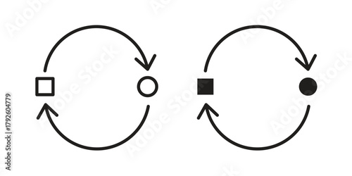 Adaptation icon logo design element. minimalist style icons