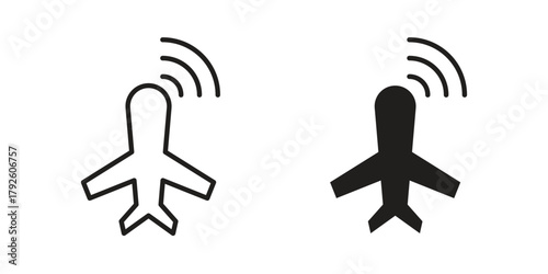 Autopilot icon logo design element. minimalist style icons