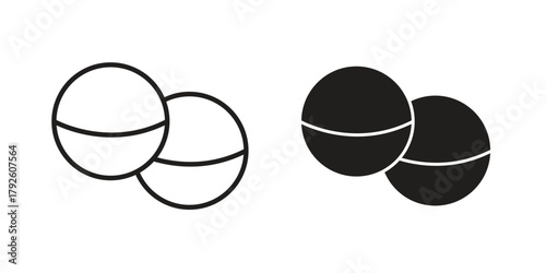 Bath salts bomb icon logo design element. minimalist style icons