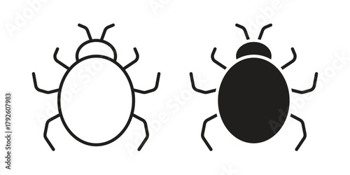 Bedbug icon logo design element. minimalist style icons