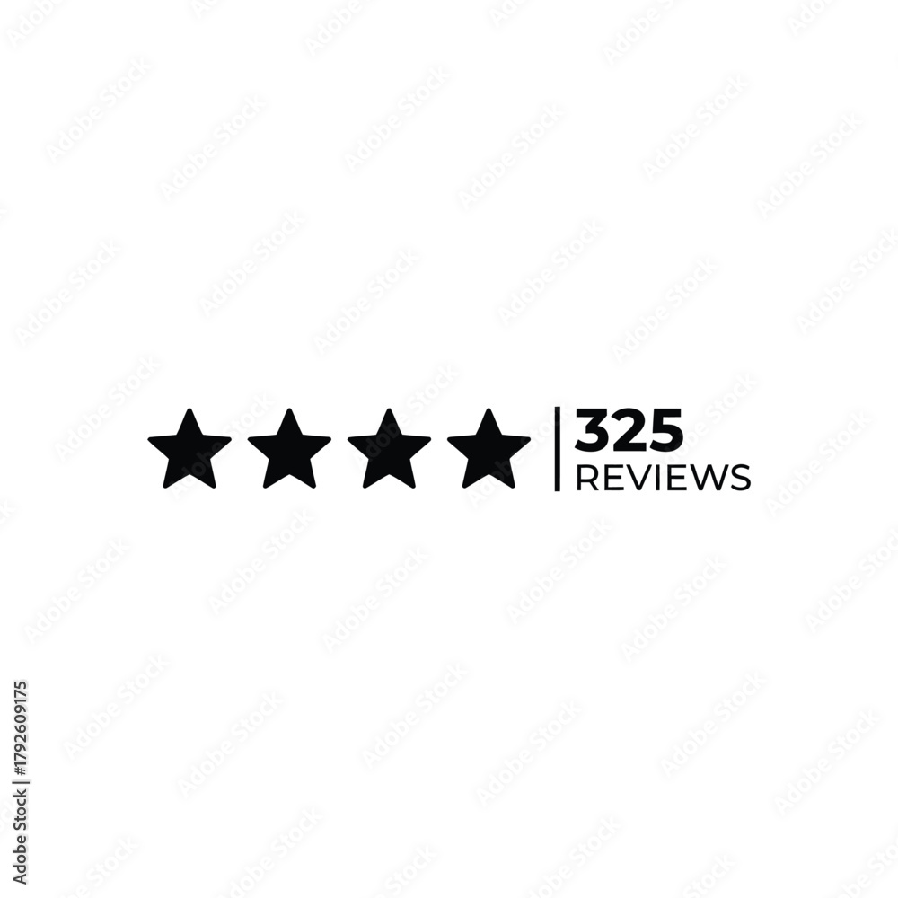 Fototapeta premium Customer Feedback Star Rating. Review Rating Count Icon. Star Review Symbol.
