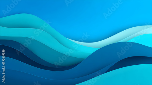 Abstract waves in shades of blue and turquoise creating a serene and calming visual experience