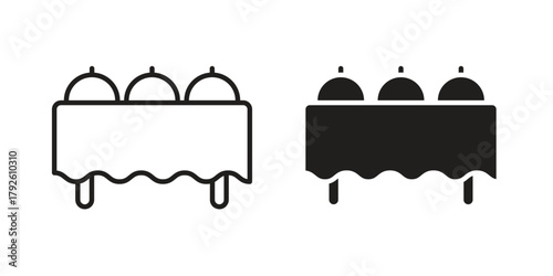 Buffet icon logo design element. minimalist style icons