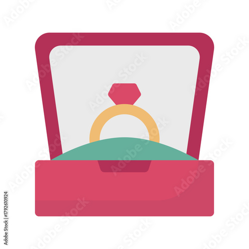 Ring box Vector Icon which can easily modify or edit