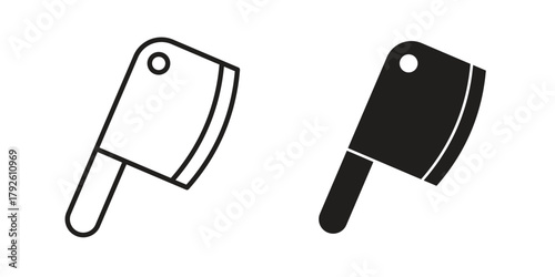 Butcher knife icon logo design element. minimalist style icons