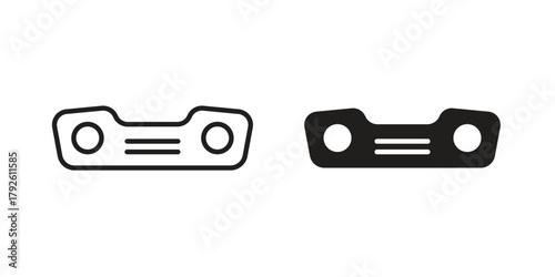 Car bumper icon logo design element. minimalist style icons