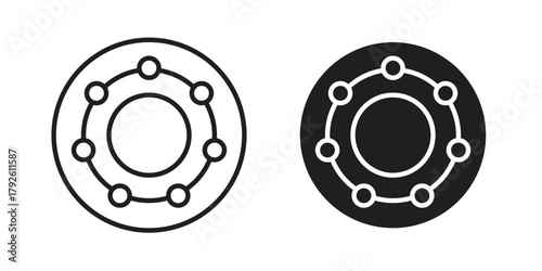 Car bearing icon logo design element. minimalist style icons