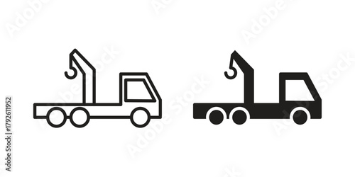 Car crane icon logo design element. minimalist style icons