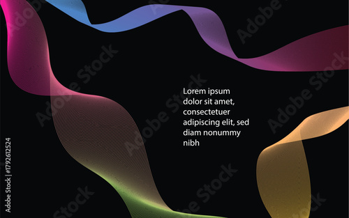 Elegant flowing line background, Gradient wave abstract art, Modern colorful ribbon design