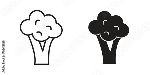Cauliflower icon logo design element. minimalist style icons