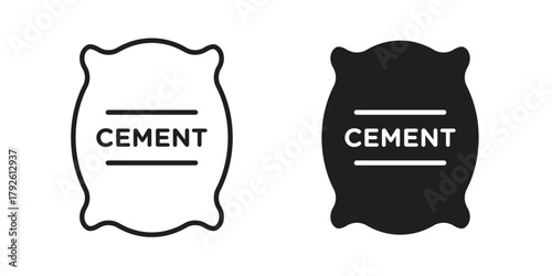 Cement icon logo design element. minimalist style icons