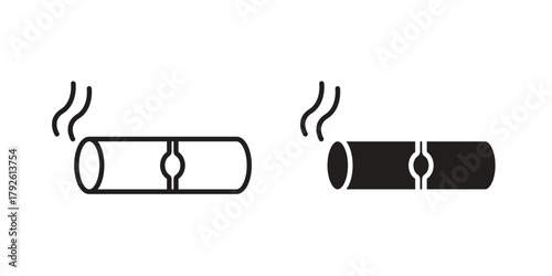 Cigar icon logo design element. minimalist style icons
