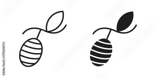 Cocoon icon logo design element. minimalist style icons