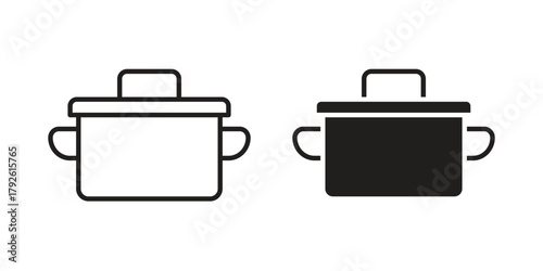 Cooking time icon logo design element. minimalist style icons