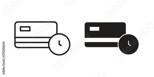 Credit history icon logo design element. minimalist style icons