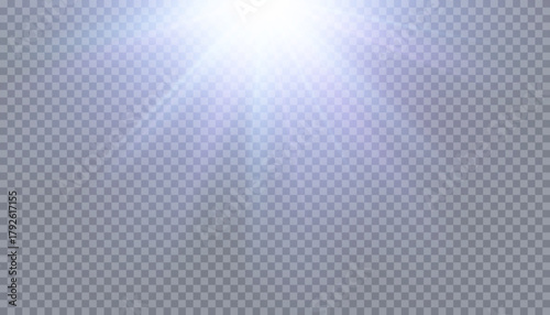 Soft rays of light falling from above create a clean, atmospheric background. Abstract lighting effect suitable for overlays, presentations, and modern design projects.