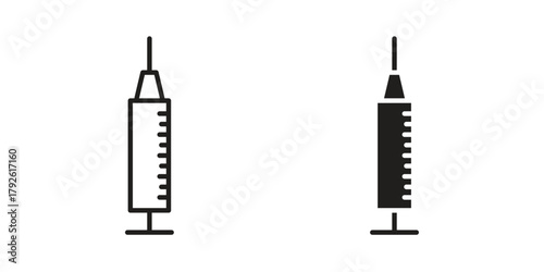 Dental needle icon logo design element. minimalist style icons