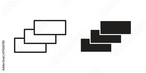 Depth perception icon logo design element. minimalist style icons