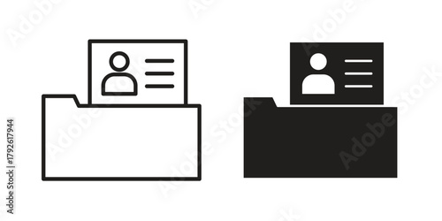 Dossier icon logo design element. minimalist style icons