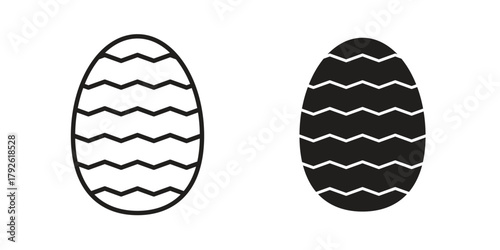 Easter egg icon logo design element. minimalist style icons