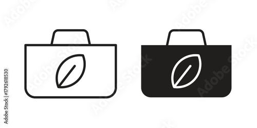 Eco bag icon logo design element. minimalist style icons