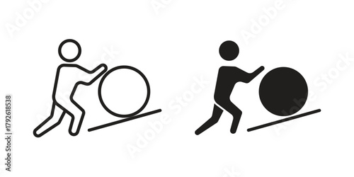 Effort icon logo design element. minimalist style icons