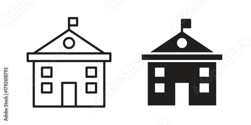 Embassy icon logo design element. minimalist style icons