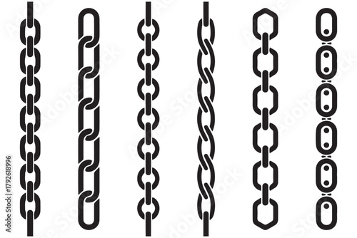 Set of various chain border designs | Link chain collection Chain silhouette, Chain vector clipart, Metal chain silhouette, Metal chain, Silhouette of chain, Chain vector bundle. Child s Swing Set