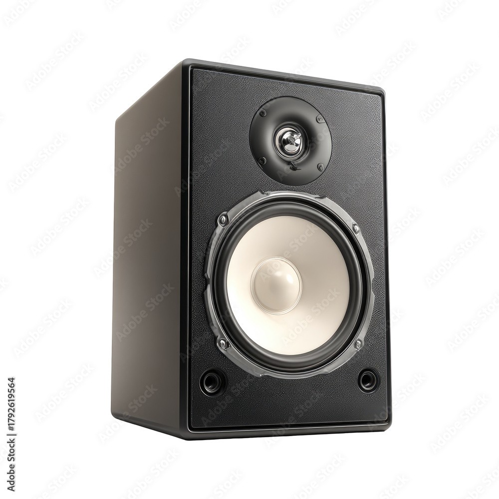 Fototapeta premium Black speaker with a cream-colored cone