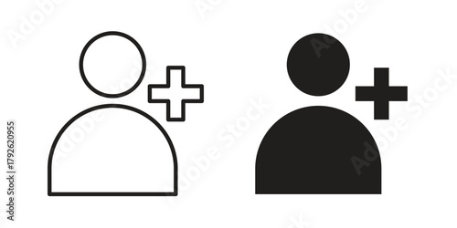 Follow icon logo design element. minimalist style icons