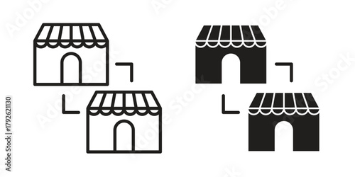 Franchise icon logo design element. minimalist style icons