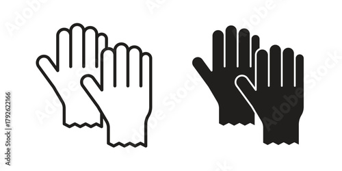 Gloves icon logo design element. minimalist style icons