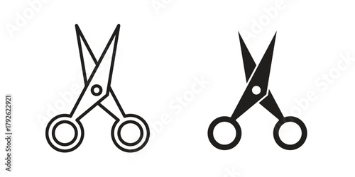 Hairdresser scissors icon logo design element. minimalist style icons