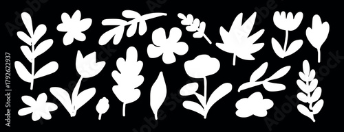 Delicate Hand Drawn Botanical Branch in Minimal Silhouette Style – Feminine Rustic Greenery and Elegant Floral Herb Illustration for Modern Wedding and Nature Inspired Design