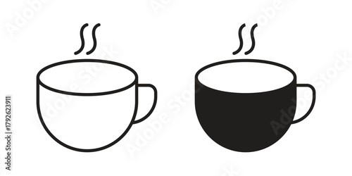 Hot drinks icon logo design element. minimalist style icons
