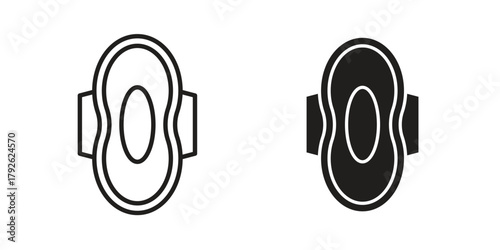 Hygienic pad icon logo design element. minimalist style icons