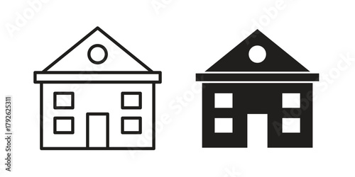 Institute icon logo design element. minimalist style icons