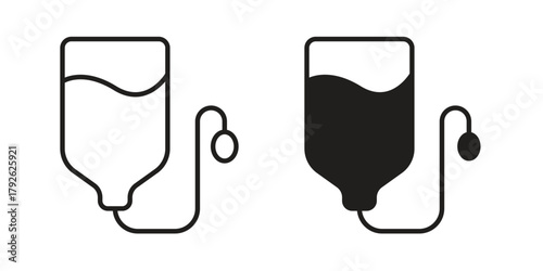 IV icon logo design element. minimalist style icons
