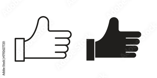 Like button icon logo design element. minimalist style icons